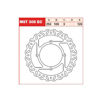 Диск гальмівний (LUCAS) TRW MST308EC