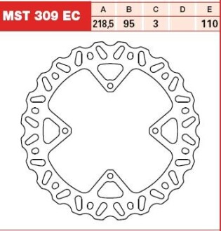 Диск гальмівний (LUCAS) TRW MST309EC