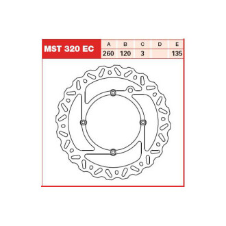 Диск гальмівний (LUCAS) TRW MST320EC