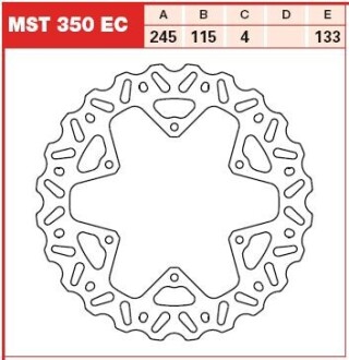 Диск гальмівний (LUCAS) TRW MST350EC