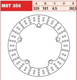 Тормозной диск TRW MST356