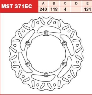 Диск гальмівний (LUCAS) TRW MST371EC