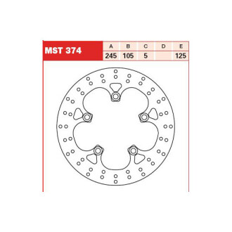 Диск гальмівний (LUCAS) TRW MST374