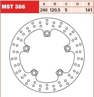 Диск гальмівний (LUCAS) TRW MST386