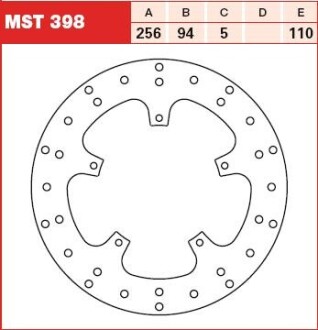 Диск гальмівний (LUCAS) TRW MST398