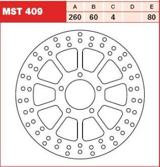 Диск гальмівний (LUCAS) TRW MST409