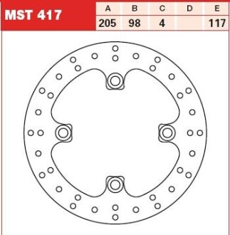 Тормозной диск TRW MST417