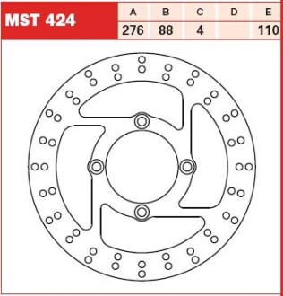 Диск гальмівний (LUCAS) TRW MST424