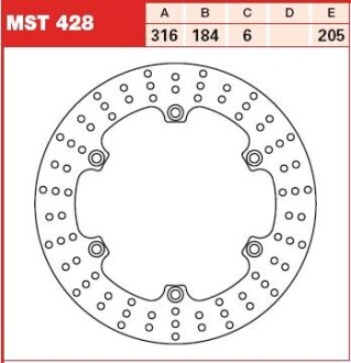 Тормозной диск TRW MST428