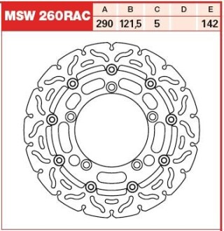 Тормозные диски (LUCAS) TRW MSW260RAC