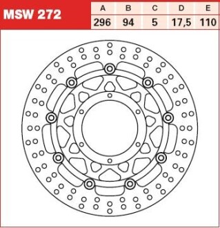 Диск гальмівний (LUCAS) TRW MSW272