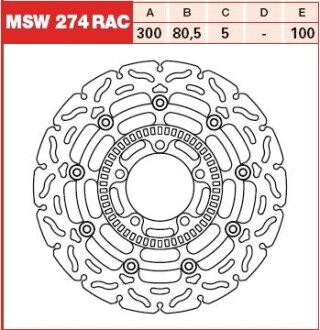 Тормозной диск TRW MSW274RAC