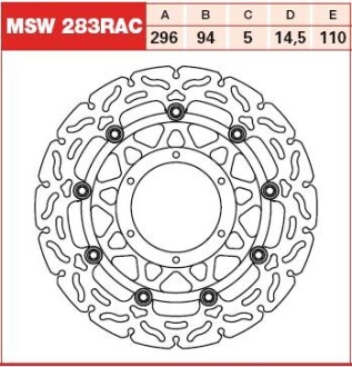 Тормозной диск TRW MSW283RAC