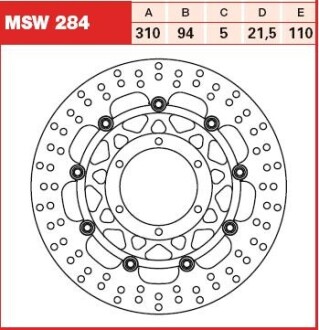 Диск гальмівний (LUCAS) TRW MSW284