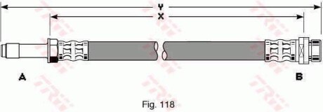 Тормозной шланг TRW PHB259