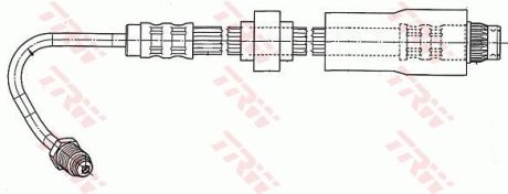 Шланг гальмівний (LUCAS) TRW PHB543