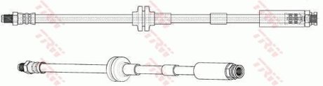 Шланг гальмівний (LUCAS) TRW PHB628