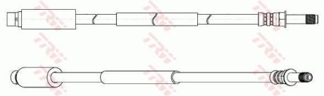 Шланг гальмівний (LUCAS) TRW PHB654