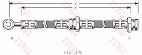 Шланг гальмівний (LUCAS) TRW PHD216