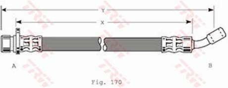 Тормозной шланг TRW PHD259 (фото 1)