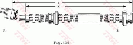 Шланг гальмівний (LUCAS) TRW PHD486