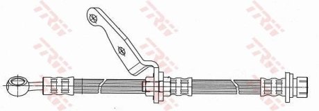 Шланг гальмівний (LUCAS) TRW PHD507