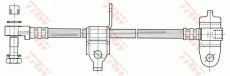 Шланг гальмівний (LUCAS) TRW PHD953