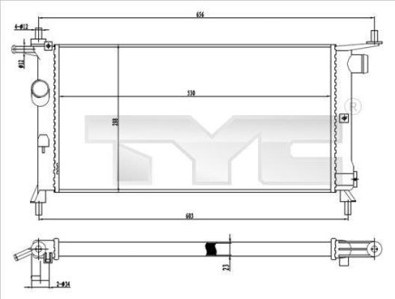 Радіатор, охолодження двигуна TYC 7250020