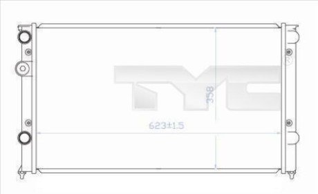 Радіатор, охолодження двигуна TYC 7370030