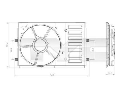 Корпус вентилятора TYC 83700351