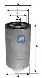 Фільтр палива UFI 2439400