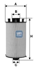 Фільтр масла UFI 2505100