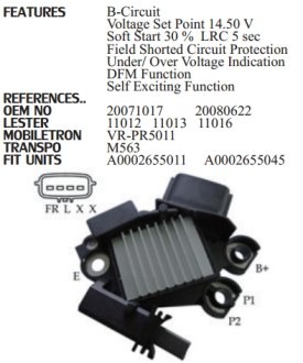 Регулятор генератора UTM RA1563A