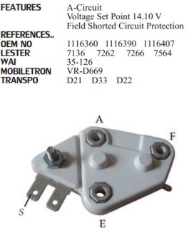 Регулятор генератора UTM RD2021A