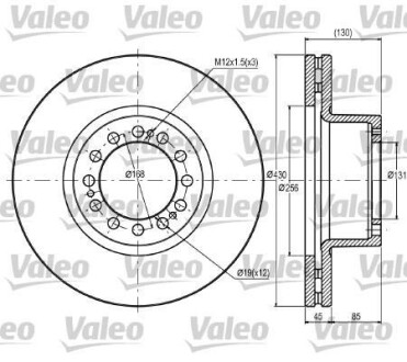 Тормозной диск Valeo 187075