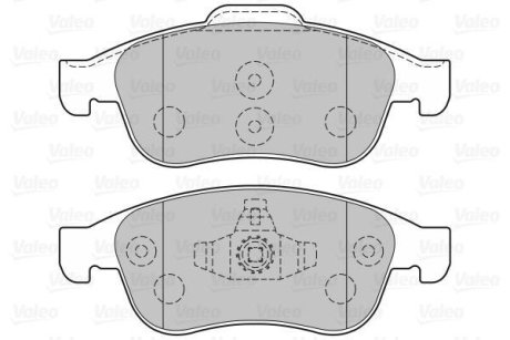 Гальмівні колодки дискові DACIA/RENAULT Dokker/Duster/Lodgy/Captur/Megane/Scenic "1,2-2,0 "F "08>> Valeo 301059