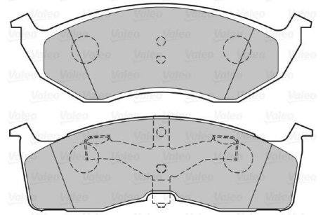 Гальмівні колодки дискові CHRYSLER Vision/Voyager "2,0-3,8 "F "93-01 Valeo 301556