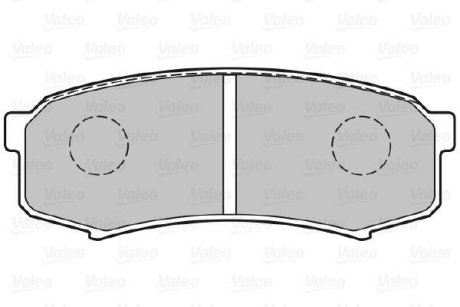 Гальмівні колодки дискові MITSUBISHI/TOYOTA Pajero/LandCruiser/Prado "2,4-4,5 "R "84>> Valeo 301777 (фото 1)