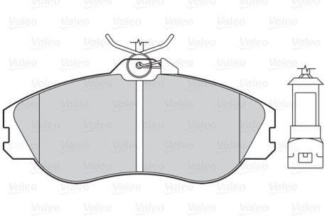 Гальмівні колодки дискові AUDI 100/200/80/90/Quattro "2,0-2,8 "F "83-96 Valeo 302011