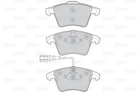 Гальмівні колодки дискові VW Multivan/Transporter "1,9-3,2 "F "03>> Valeo 302041 (фото 1)