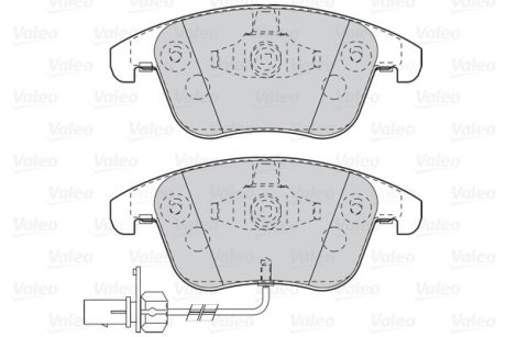 Гальмівні колодки дискові AUDI A4/A5/S5 "1,8-3,2 "F "07-17 Valeo 302098