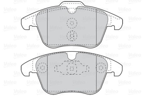 Гальмівні колодки дискові CITROEN/PEUGEOT C5/407/508 "1,6-2,0 "F "09>> Valeo 302124 (фото 1)