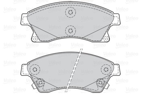 Гальмівні колодки дискові CHEVROLET/OPEL Aveo/Cruze/AstraJ "1,3-2,0 "F "12>> Valeo 302130