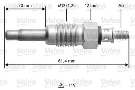 Свеча накаливания Valeo 345108