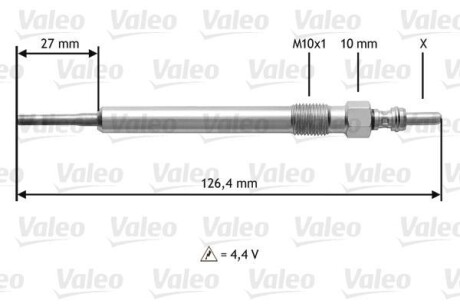 Свеча накаливания Valeo 345183