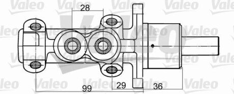Главный тормозной цилиндр Valeo 350 707