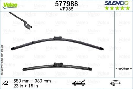 Wycieraczki VF988 580+380 OE XTRM JUKE II F16 Valeo 577988