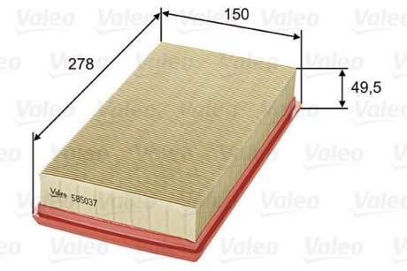 Фільтр повітряний Valeo 585037