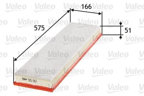 Воздушный фильтр Valeo 585067