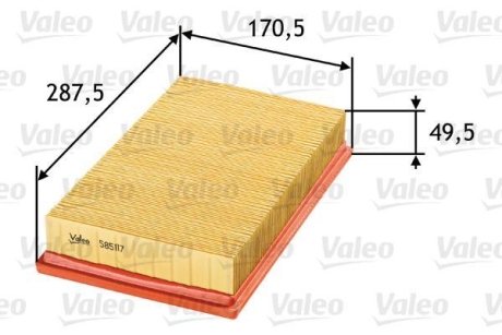 Фільтр повітряний Valeo 585117